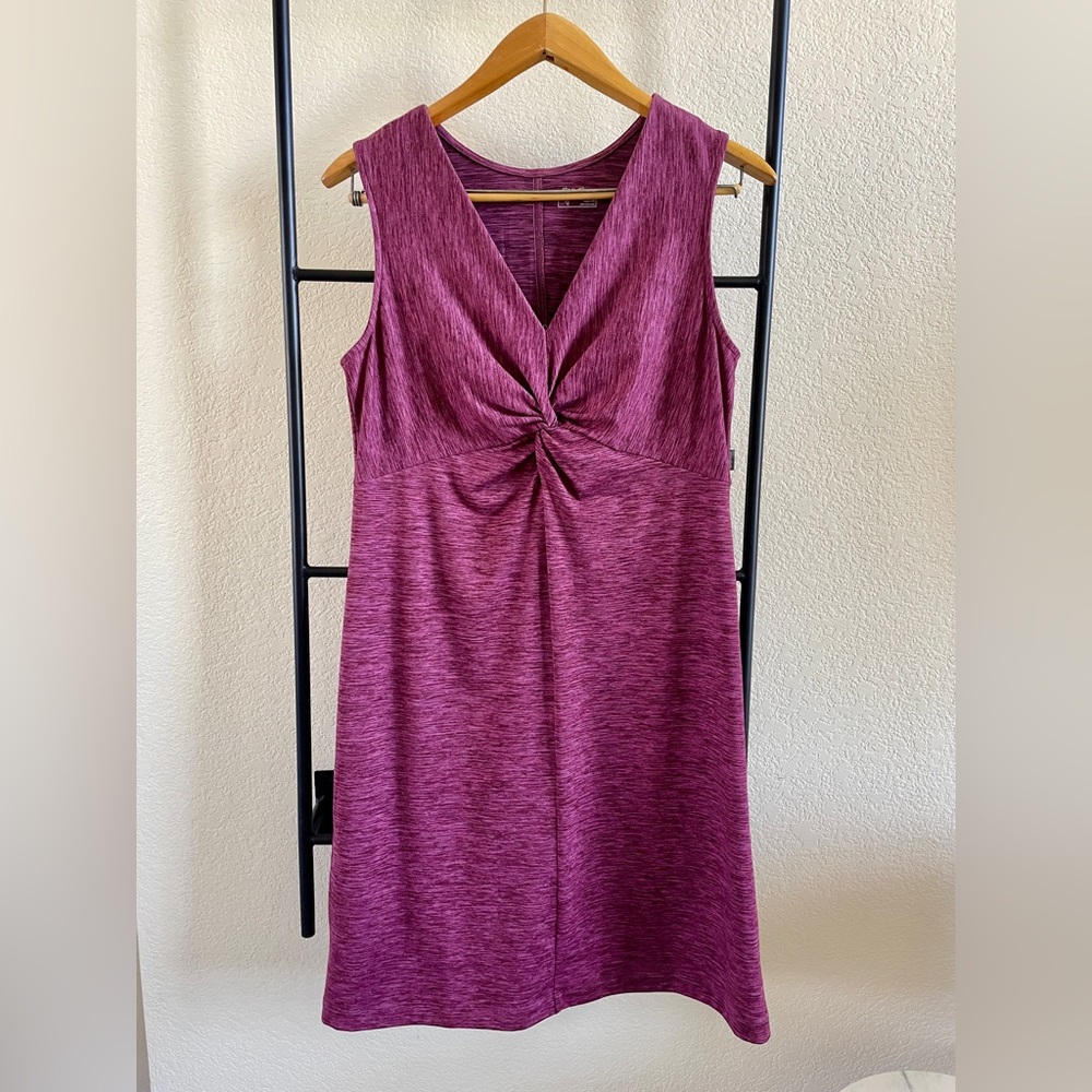 Eddie Bauer Women’s Aster Travex Plum V-Neck Sleeveless MIDI Dress Size M